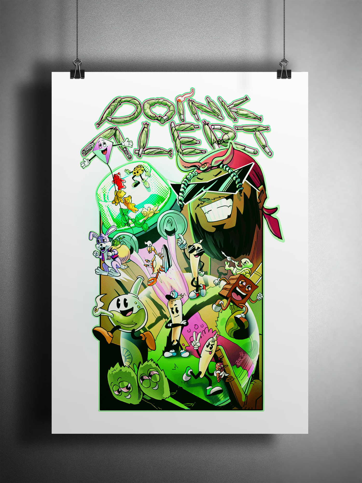 SIGNED] Doink Land Poster – T Man The Wizard