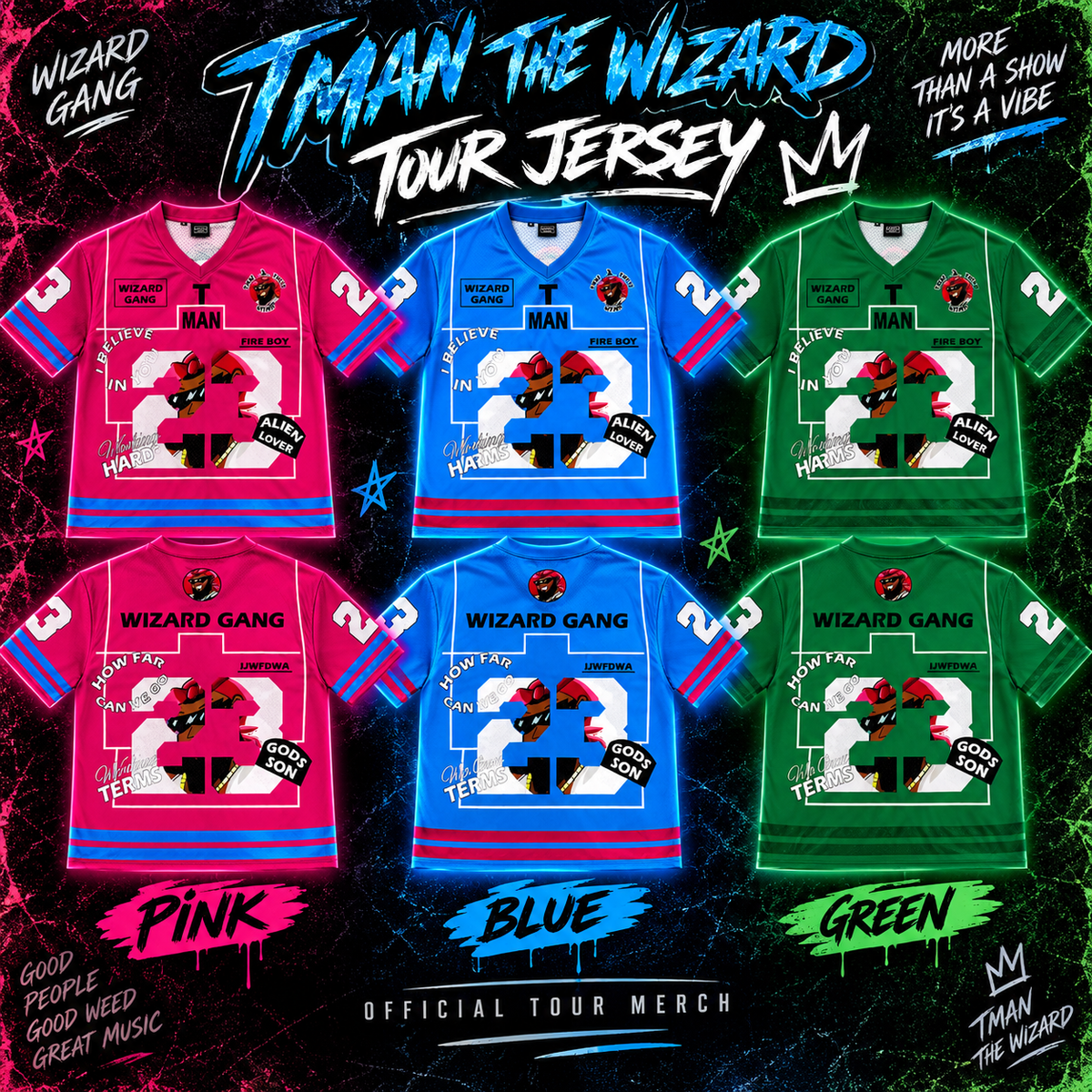 T MAN THE WIZARD TOUR JERSEY
