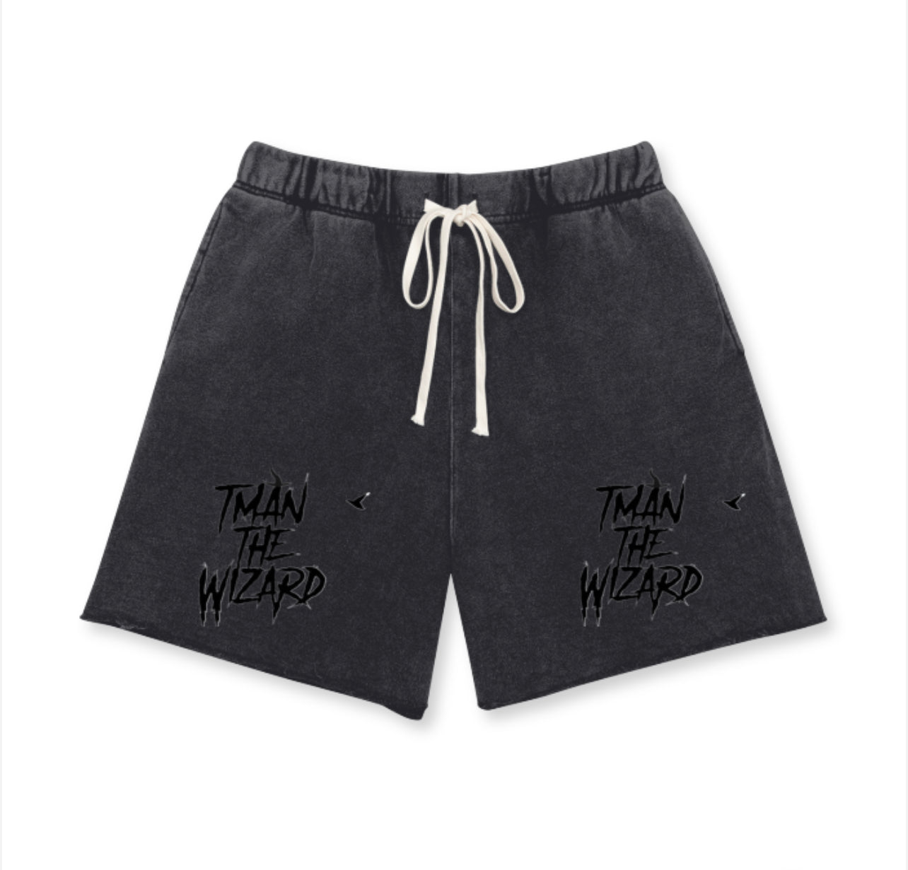 T MAN THE WIZARD ACID WASH SHORTS