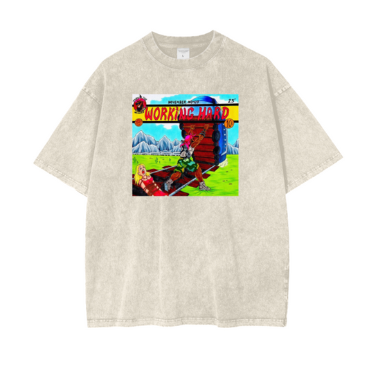 "Working Hard" OVERSIZED LIMITED EDITION SHORT SLEEVE T SHIRT