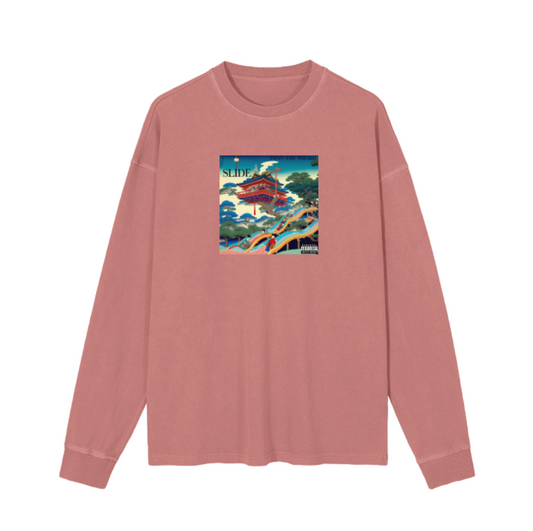 "SLIDE" LONG SLEEVE TEE (rust)