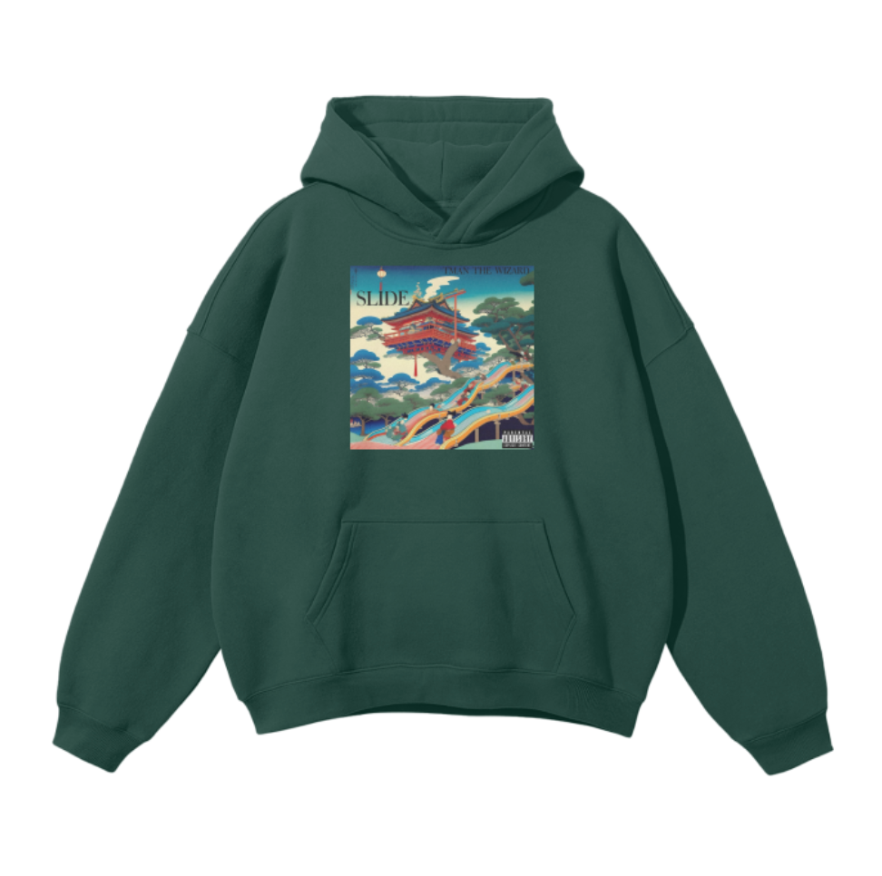 "SLIDE" OVERSIZED HOODIE (hunter green)