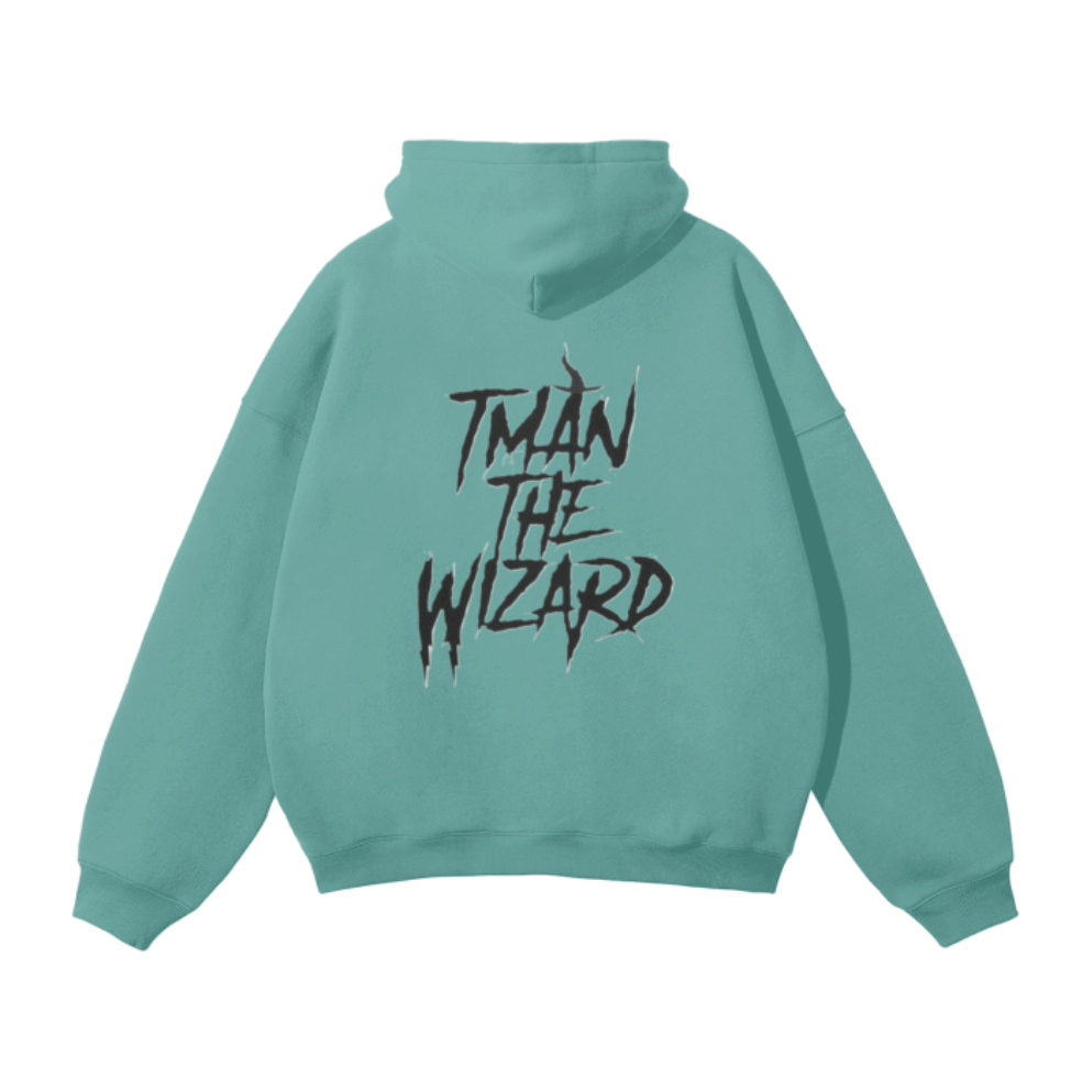 "SLIDE" OVERSIZED HOODIE (cyan)