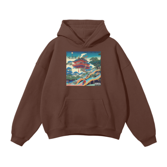 "SLIDE" OVERSIZED HOODIE (chocolate brown)